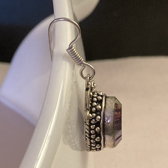 NWOT - Mystic Rainbow Topaz Gemstone Silver Earrings - Picture 3 of 9